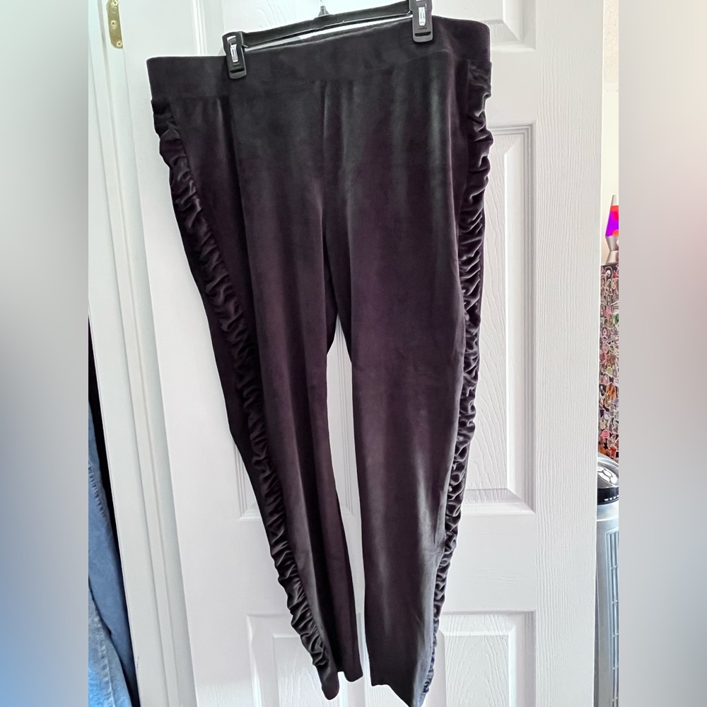 Torrid, black, Valore, pull on pants with ruffles